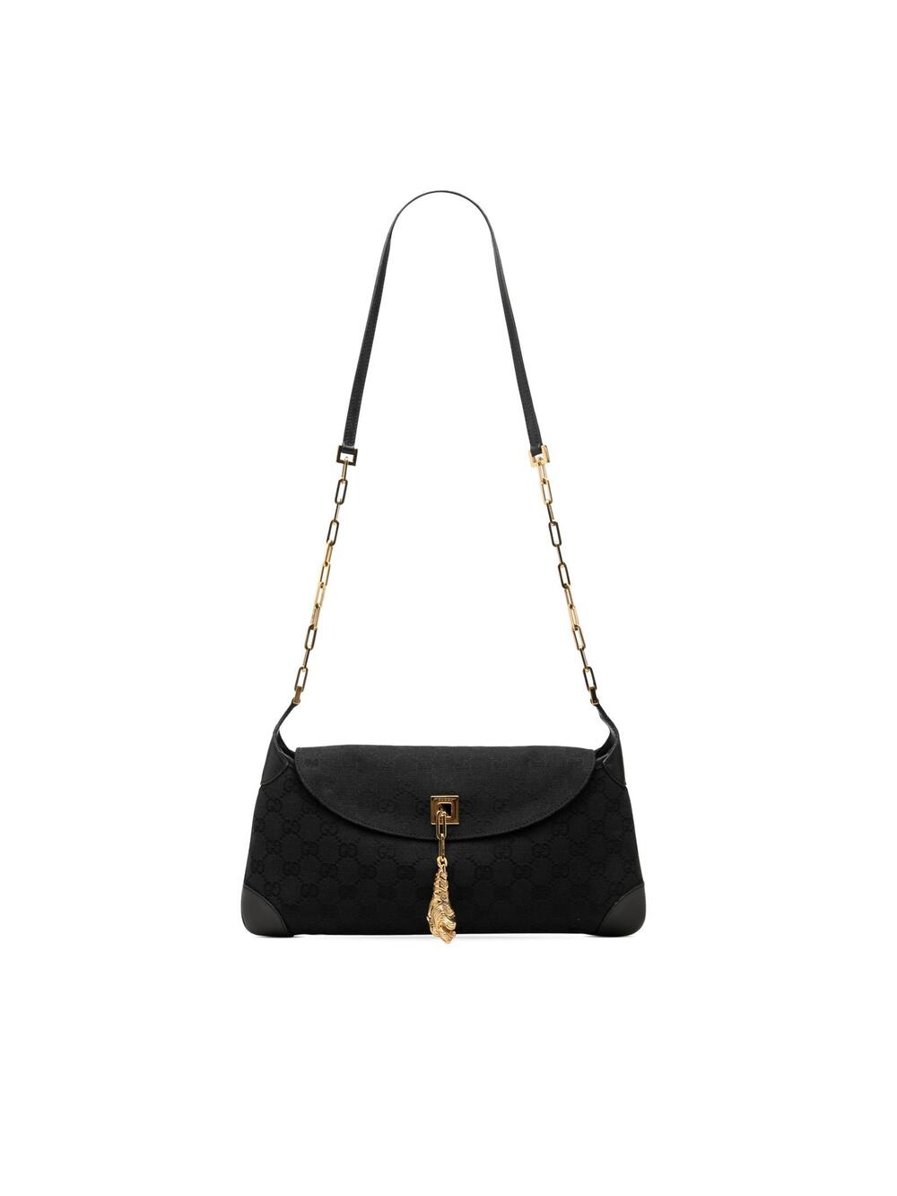 Gucci Gg Canvas Tiger Charm Shoulder #370041G75B